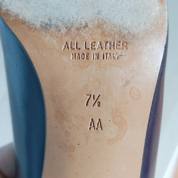 ROBERTO CAPUCCI Vintage plum leather pointed toe cone heels shoes - Picture 7 of 11